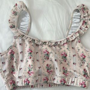 Loveshackfancy floral sports bra